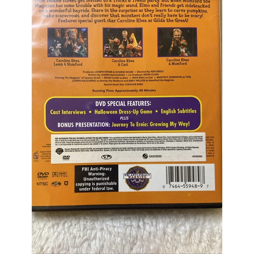 Sesame‎ Street A Magical Halloween Adventure DVD Caroline Rhea Muppets Elmo
